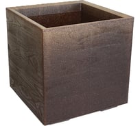 Квадратное кашпо на колесиках LAMELA Sp.z o. KARO ECO coffee 891 40х40х39.4 см, 36 л, кофе espresso 064852