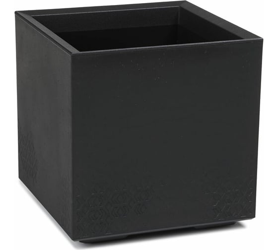 Квадратное кашпо на колесиках LAMELA Sp.z o. KARO ECO recycled 935 40х40х39.4 см, 36 л, черное 064855