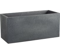 Пластиковый горшок Scheurich C-Cube High декор Stony Black форма 240 80х27 см, черный 57843