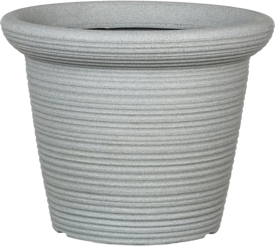 Пластиковый горшок Scheurich Luna декор Stony Grey форма 292 38х30 см, серый 62112 1