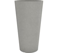 Пластиковый горшок Scheurich Coneo High декор Taupe-Granit форма 243 29х55 см, серый 58464