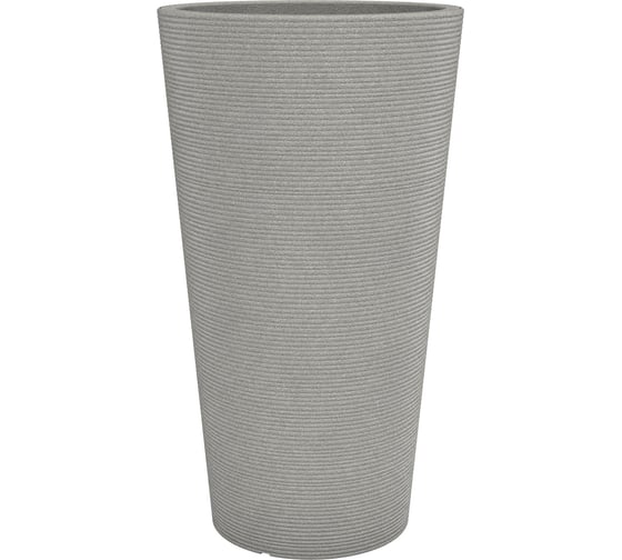 Пластиковый горшок Scheurich Coneo High декор Taupe-Granit форма 243 29х55 см, серый 58464 1