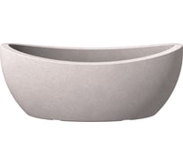 Пластиковый горшок Scheurich Wave Globe Jardiniere декор Taupe Granit форма 253 58х23 см, серый гранит 55372