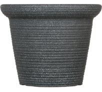 Пластиковый горшок Scheurich Luna декор Stony Black форма 292 38х30 см, черный 62053
