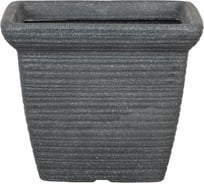 Пластиковый горшок Scheurich Giona декор Stony Black форма 293 34х27 см, черный 62055