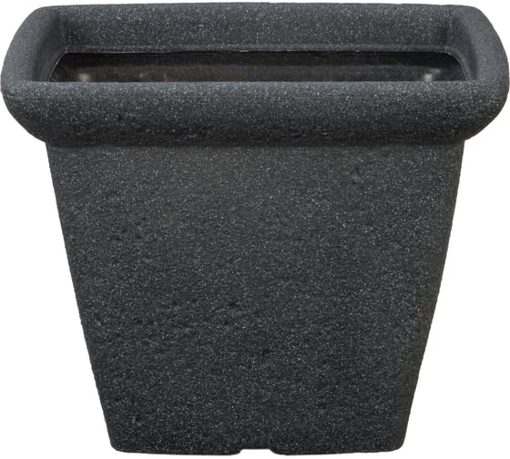 Пластиковый горшок Scheurich Gardo декор Stony Black форма 291 34х27 см, черный 61139 1