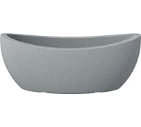 Пластиковый горшок Scheurich Wave Globe Jardiniere декор Stony Grey форма 253 58х15 см, серый 59568