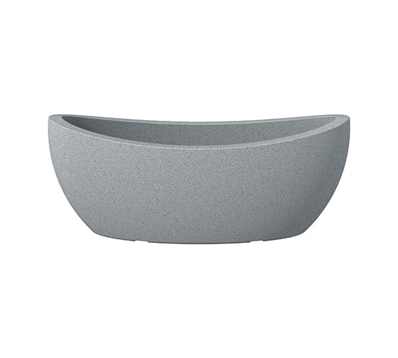 Пластиковый горшок Scheurich Wave Globe Jardiniere декор Stony Grey форма 253 58х15 см, серый 59568 1