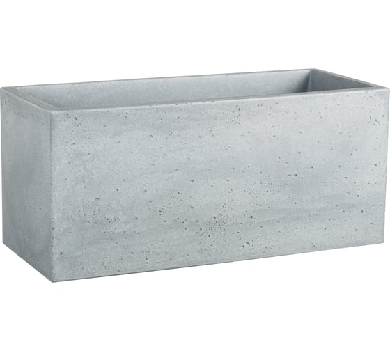 Пластиковый горшок Scheurich C-Cube High декор Stony Grey форма 240 60х27 см, серый 63199 1
