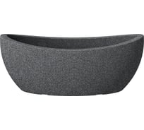Пластиковый горшок Scheurich Wave Globe Jardiniere декор SсhwarzGranit форма 253 58х23 см, черный 55371