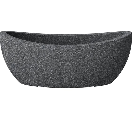 Пластиковый горшок Scheurich Wave Globe Jardiniere декор SсhwarzGranit форма 253 58х23 см, черный 55371 1