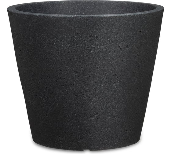 Пластиковый горшок Scheurich C-Cone Stony Black 238 49х39 см, черный 58832 1