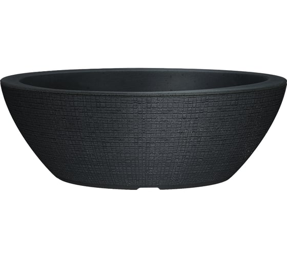 Пластиковый горшок Scheurich Barceo Jardiniere Stony Black 298 60х20 см, черный 63210
