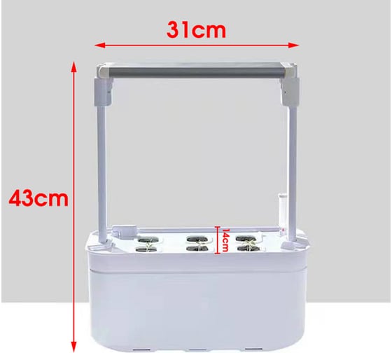 Гидропонная установка с фитолампой HobbyFarm Mini 6 ячеек DQ6200-LB-6