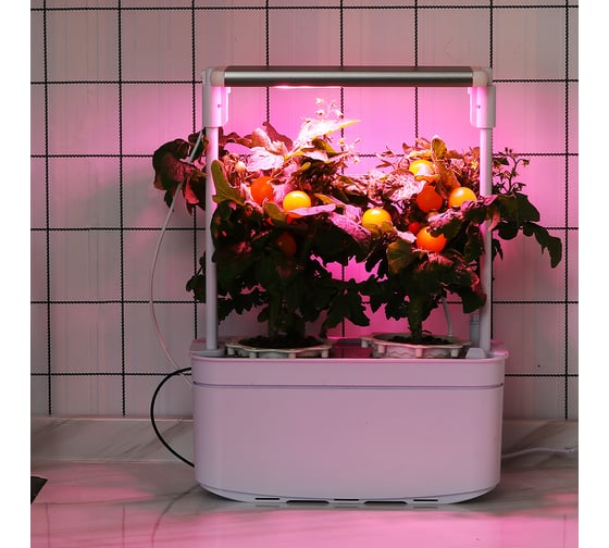 Гидропонная установка с фитолампой HobbyFarm Mini 2 ячейки DQ6200-LB-2