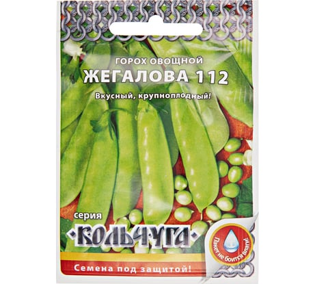 Семена РУССКИЙ ОГОРОД Горох сахарный Жегалова 112 Кольчуга 6 г Е06006