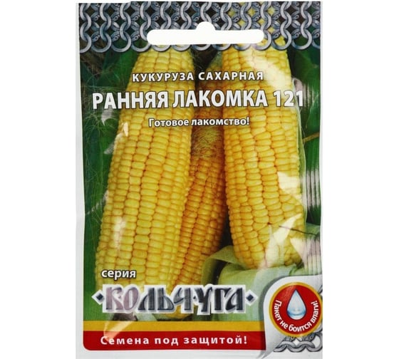 Семена РУССКИЙ ОГОРОД Кукуруза сахарная Ранняя лакомка 121 Кольчуга 5 г Е02007