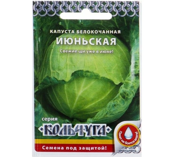 Семена РУССКИЙ ОГОРОД Капуста белокочанная Июньская Кольчуга 0.5 г Е01016 1
