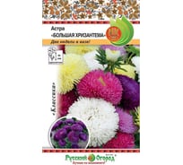 Семена РУССКИЙ ОГОРОД Цветы Астра Большая хризантема смесь 50 шт. 701884