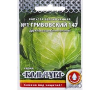 Семена РУССКИЙ ОГОРОД Капуста белокочанная Номер первый Грибовский 147 Кольчуга 0.5 г Е01001