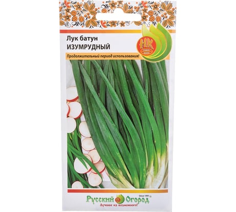 Семена РУССКИЙ ОГОРОД Лук батун Изумрудный 1 г 308304