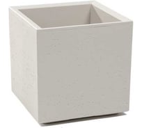 Кашпо Scheurich пластик, квадрат на колесах, с дренаж-сливной системой KARO beton ECO d30х30см h30см 13л хлопок 073144