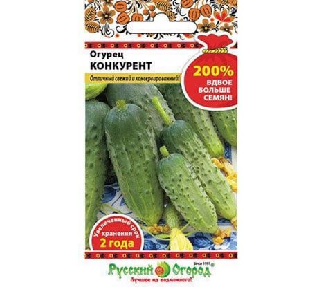 Семена РУССКИЙ ОГОРОД Огурец Конкурент 1 г 411120