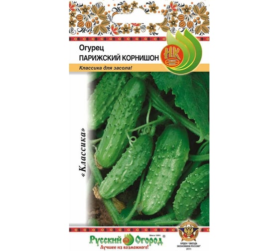 Семена РУССКИЙ ОГОРОД Огурец Парижский корнишон 0.5 г 309022 1