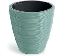 Кашпо пластик с вкладышем Ola Dom Vena Round d39см h40см 20/33л мята 073544