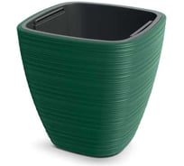 Кашпо пластик с вкладышем Ola Dom Vena Square d29х29см h29см 8/15л зеленый 073547