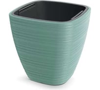 Кашпо пластик с вкладышем Ola Dom Vena Square d39х39см h39см 20/36л мята 073560
