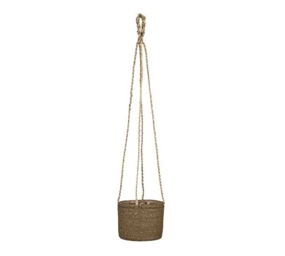 Кашпо плетеное с подвесом Scheurich Nut BROWN d15см натуральный коричневый h14 cm 073643 1