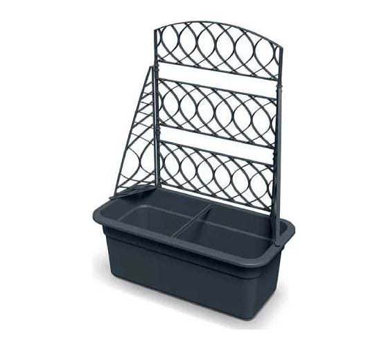 Балконный ящик Scheurich Pergola Bloma 58x29см, h22.5 см, антрацит 073568 1