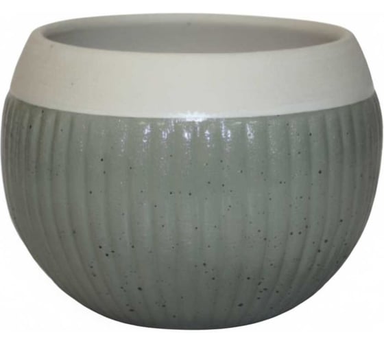 Кашпо Scheurich керамика Verde d16см оливковый h15cm  073641 1