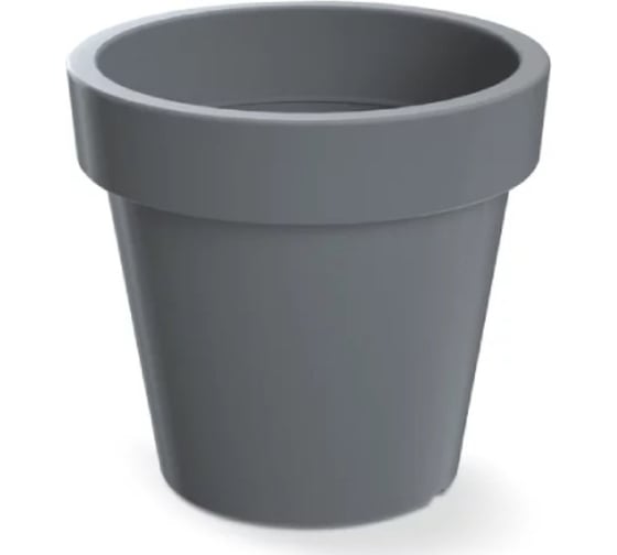 Кашпо Scheurich пластик Lofly d19,6см h18см 3,4л серый 073239 1