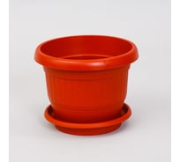 Цветочный горшок ПАО Завод Буревестник 1.5 л, с поддоном, терракотовый ТНП28-971.000