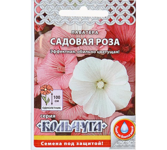 Семена РУССКИЙ ОГОРОД Цветы Лаватера Садовая роза, смесь Кольчуга NEW 0.3 г Е02820 1