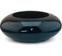 Кашпо Сады Аурики глянец, керамика, оазис черное, d20см, h7.5см, 073912