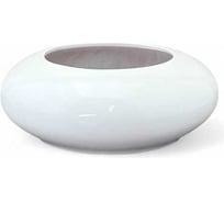 Кашпо Сады Аурики глянец, керамика, оазис белое, d20см, h7.5см, 073881