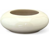 Кашпо Сады Аурики глянец, керамика, оазис бежевый, d20см, h7.5см, 073910