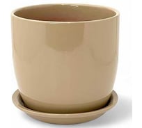 Горшок с поддоном Сады Аурики керамика, глянец, Верона капучино, d18см, h18см, 073991