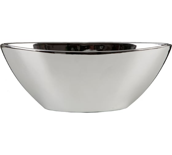 Керамическое кашпо Scheurich 431 Mirror Silver диам. 30 см, зеркальное серебро 058273