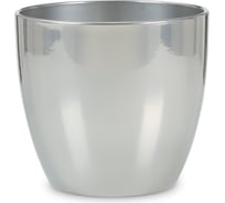 Керамическое кашпо Scheurich 920 Metal диам. 19 см, серебро 059063