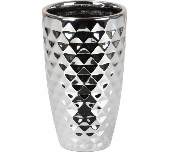 Керамическая ваза Scheurich 532 Mirror Silver высота 20 см, зеркальное серебро 059076 1