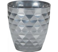 Высокое керамическое кашпо Scheurich 632 Metal диам. 12 см, серебро 059088