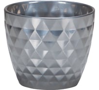 Керамическое кашпо Scheurich 832 Metal диам. 18 см, серебро 059045
