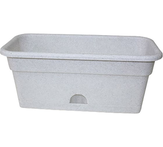 Балконное кашпо с поддоном Darel Plastic 5 01401 ДАР 40х20х17 см, 8 л, мрамор 015166