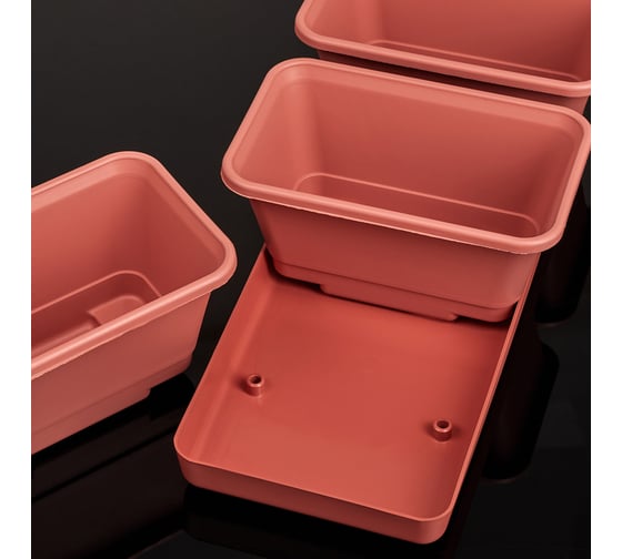 Набор горшков с поддоном Darel Plastic 5 0460 МИНИ САД 5 шт., 53 см, терракотовый 042977