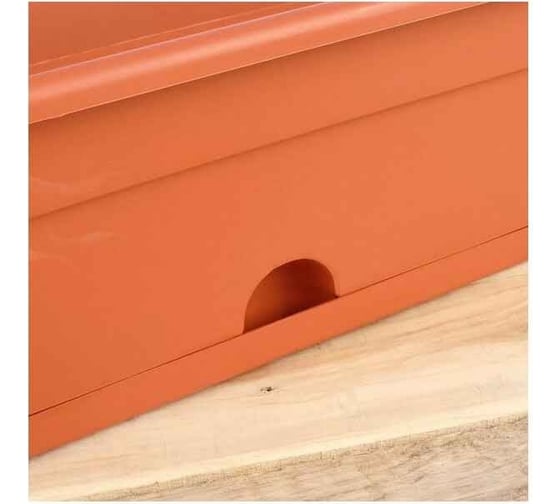 Балконное кашпо с поддоном Darel Plastic 5 0140 ДАР 40х20х17 см, 8 л, терракотовое 015167