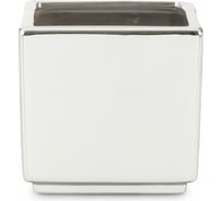 Керамическое квадратное кашпо SCHEURICH 994 Mirror Silver 11х11 см, зеркальное серебро 059087